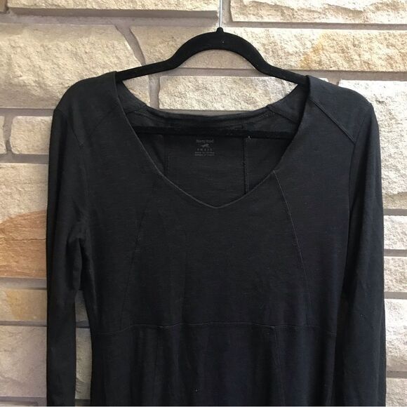 Horny Toad Toad & Co Dress Black v Neck Quarter Sleeve Small - Picture 4 of 8